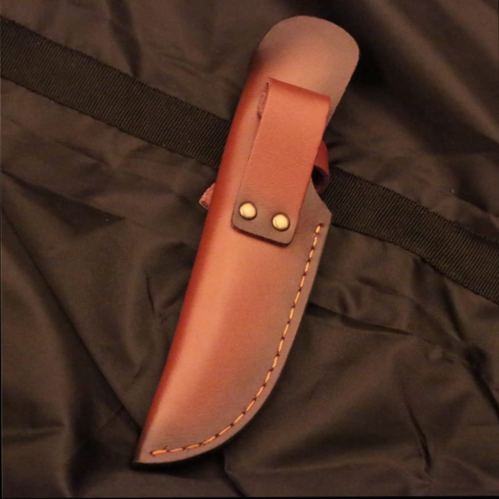 DONGKER Knife Sheath,8.66" Leather Straight Knife Holster with Belt Buckle for 4.72" Blade Length & 1.57" Width Knife