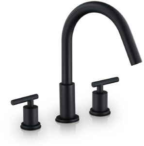 balen 8. in widespread 2-handle bathroom high-arc faucet in matte black