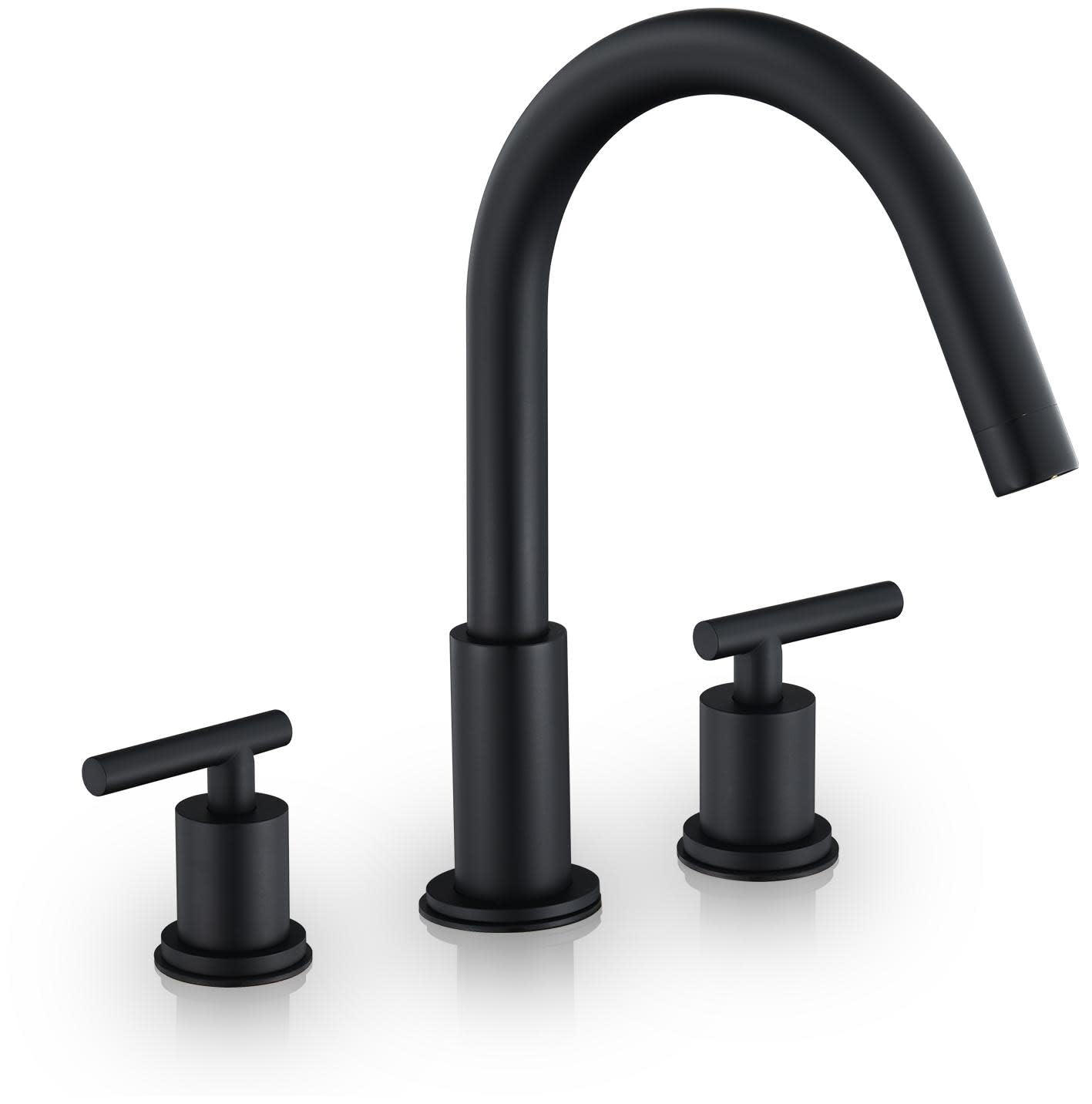 Balen 8. in Widespread 2-Handle Bathroom High-Arc Faucet in Matte Black