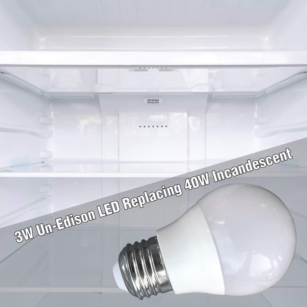 Miracle LED 604011 Refrigerator and Freezer Light, A14, Long Life Energy Saver Bulb, Cool White, 2-Pack Box,