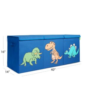 Ethiques Blue(Custom Dinosaur)Collapsible Large toy chest,40X16X14,Storage compartments with Lids