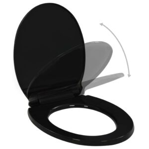 CUMYZO Soft-Close Toilet Seat with Quick-Release Design Black Black (1.39KG/3.058LB) Plumbing Fixture Hardware & Parts-Toilet & Bidet Accessories-Toilet & Bidet Seats-