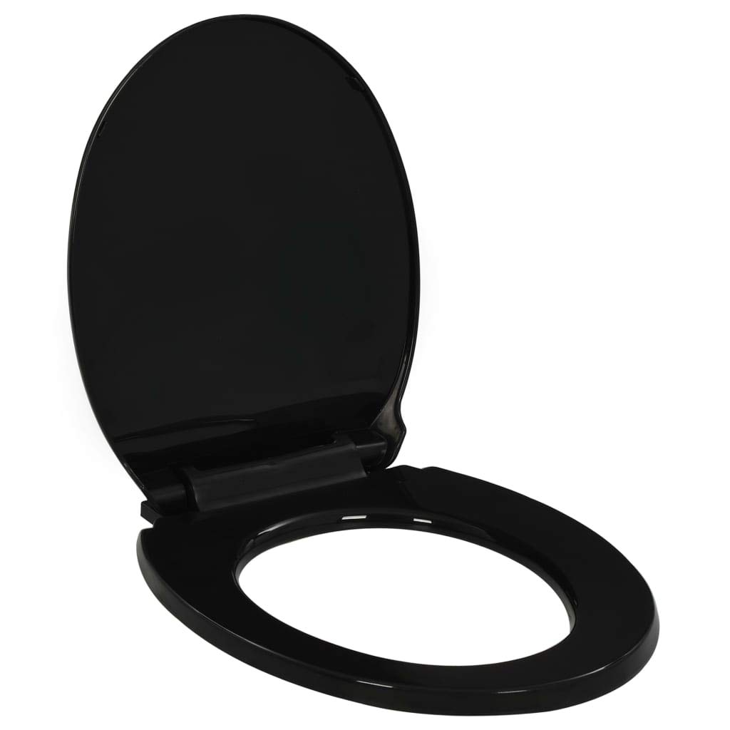 CUMYZO Soft-Close Toilet Seat with Quick-Release Design Black Black (1.39KG/3.058LB) Plumbing Fixture Hardware & Parts-Toilet & Bidet Accessories-Toilet & Bidet Seats-