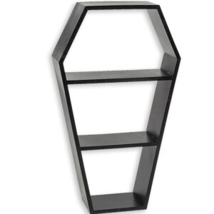 coffin-shaped 2-shelf halloween decoration