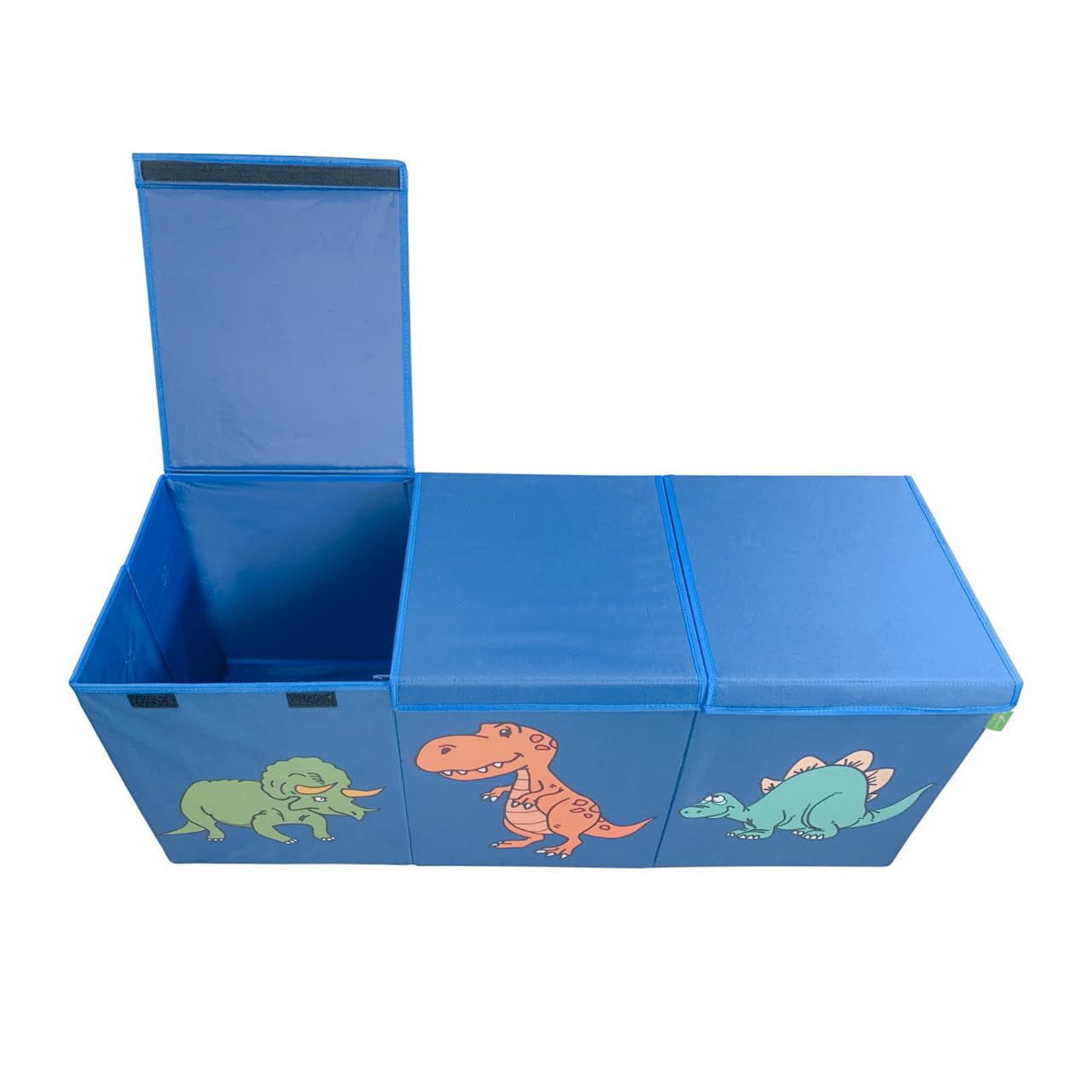 Ethiques Blue(Custom Dinosaur)Collapsible Large toy chest,40X16X14,Storage compartments with Lids