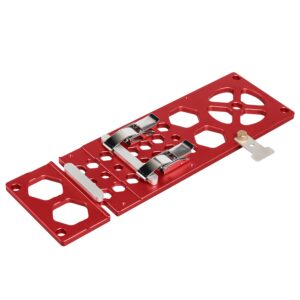 ddwt upgraded 340mm track saw square right angle circular saw guide rail angle stop accessories compatible with festool and makita guide rail (red)