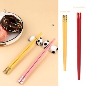 5 Pairs Family Reusable Chopsticks Dishwasher Safe, Non-Slip Family/ Hotel/ Restaurant Japanese Chop Sticks, Chinese ChopStick Gift Set, B