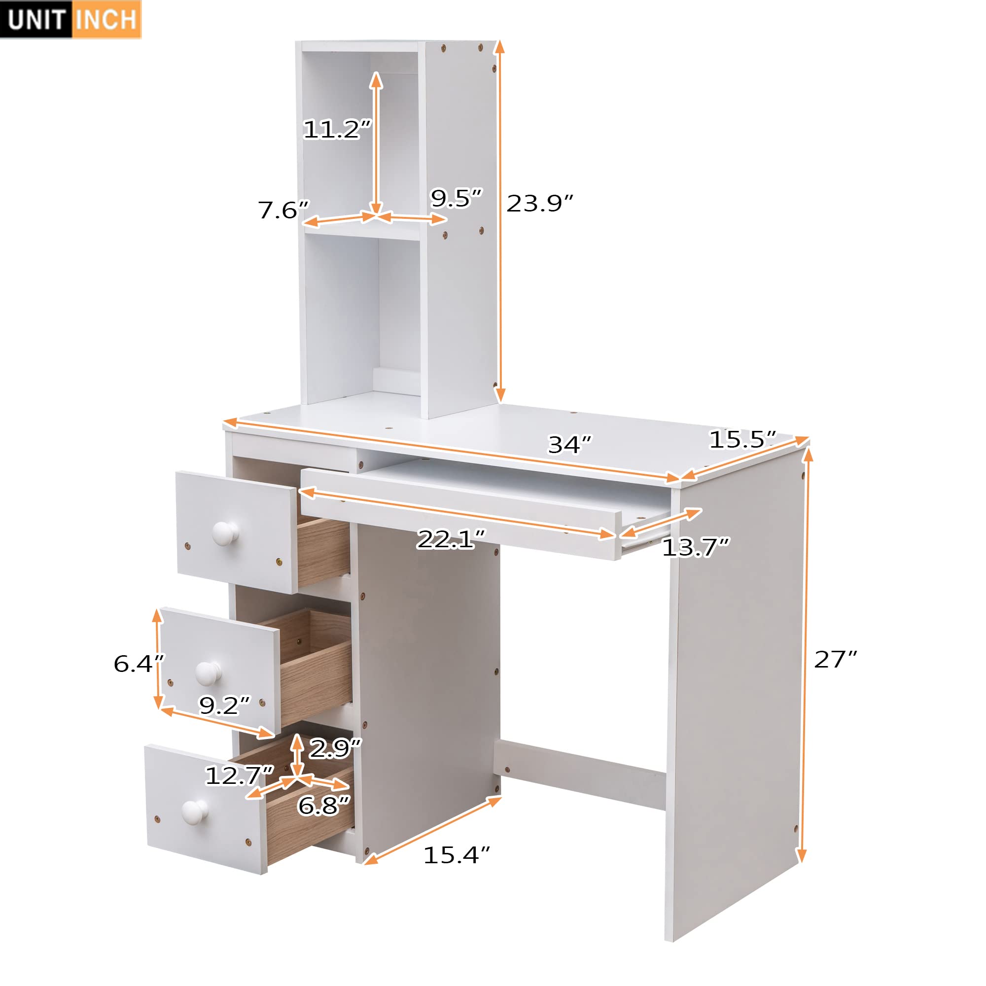 Harper & Bright Designs Twin Size Loft Bed with Stairs, Wood Twin Storage Loft Bed with Desk,Shelves and Drawers,Loft Bed Twin with a Removable Bottom Bed for Kids Girls Boys, White