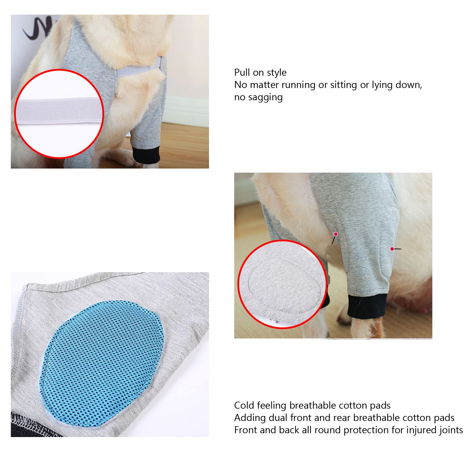 Dog Leg Joint Sleeve, Joint Warming Pet Recovery Sleeve Soft Padded Dog Elbow Protector for Small Medium Large Dogs (XL)