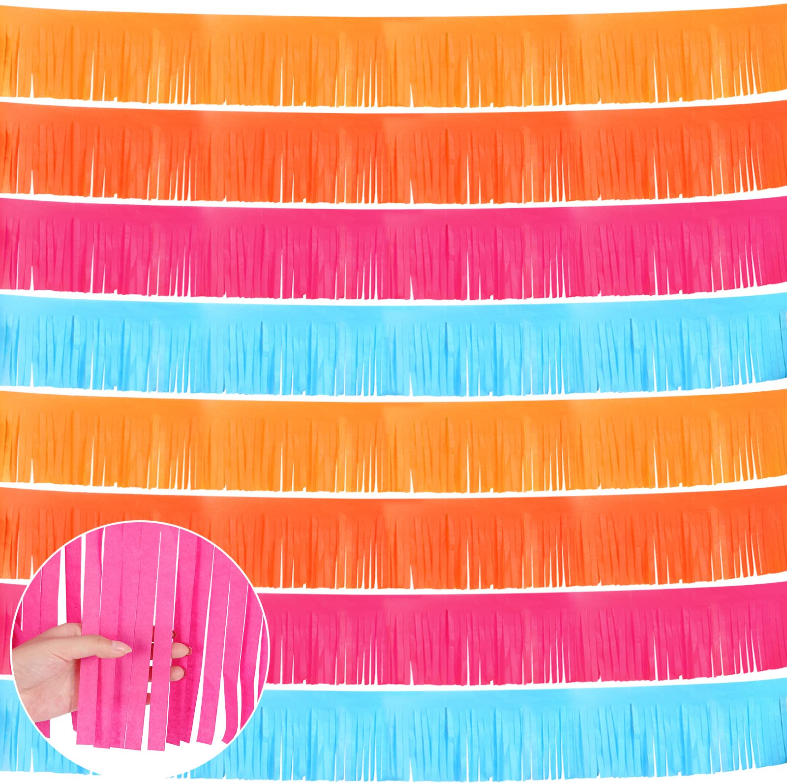 Taiyin 12 Pcs Mexican Fringe Garland Mexican Party Pastel Garland Mexican Party Decorations Cinco De Mayo Party Decorations for Mexican Theme Party Fiesta Party Cinco De Mayo Party