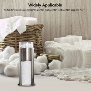 Cotton Pad Holder and Qtip Holder Dispenser Set Stainless Steel Apothecary Jars with Acrylic Lids for Cotton Balls,Cotton Swabs,Q-Tips,Cotton Rounds,Makeup Pads Storage Canister holder