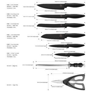 XYJ Authentic Since1986,Professional Knife Sets for Master Chefs,Slicing Cooking Knife With Roll Bag,Cover,Scissors,Honing Steel,Culinary Chef Knives,Paring,Santoku,Bread,Slice