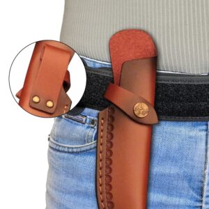 DONGKER Knife Sheath,8.66" Leather Straight Knife Holster with Belt Buckle for 4.72" Blade Length & 1.57" Width Knife