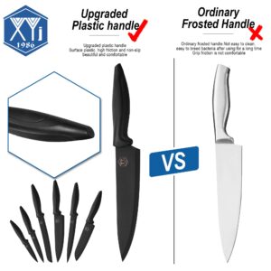 XYJ Authentic Since1986,Professional Knife Sets for Master Chefs,Slicing Cooking Knife With Roll Bag,Cover,Scissors,Honing Steel,Culinary Chef Knives,Paring,Santoku,Bread,Slice