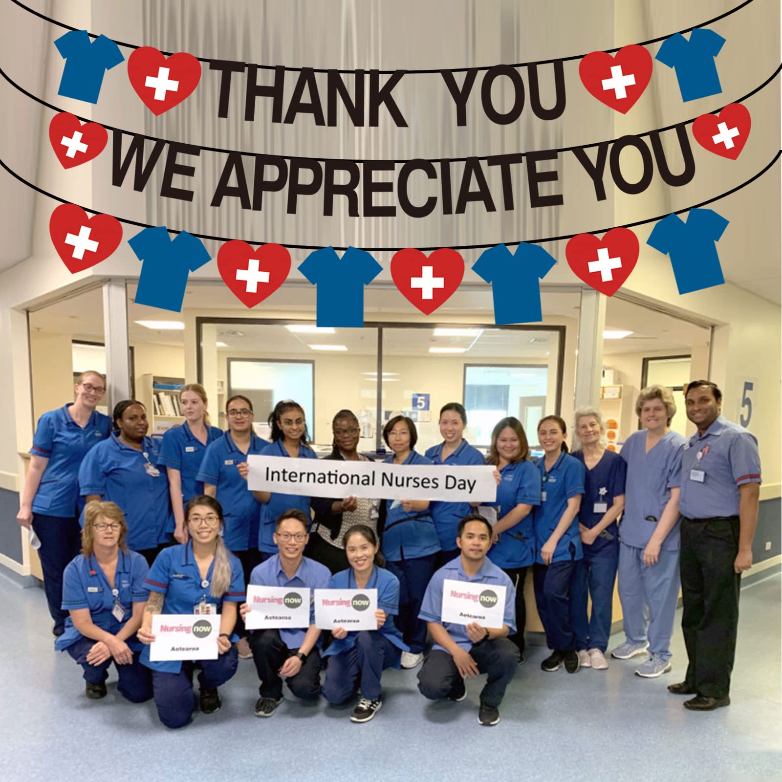 Nurse Week Party Decorations Thank You Nurses We Appreciate You Banner, Nurse Day Rn Medical Happy Nurses Week Banner Decorations