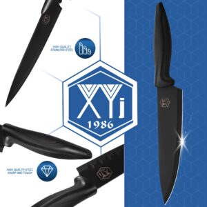 XYJ Authentic Since1986,Professional Knife Sets for Master Chefs,Slicing Cooking Knife With Roll Bag,Cover,Scissors,Honing Steel,Culinary Chef Knives,Paring,Santoku,Bread,Slice