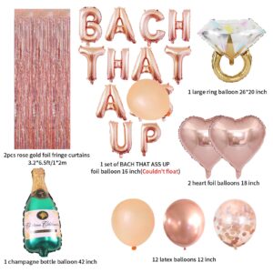 Wekayli Bachelorette Party Bach That Balloon Banner Brunch Bridal Shower Party Decorations Nash Bachelorette Party Sign Rose Gold Floral Decorations for Bridal Shower Bar