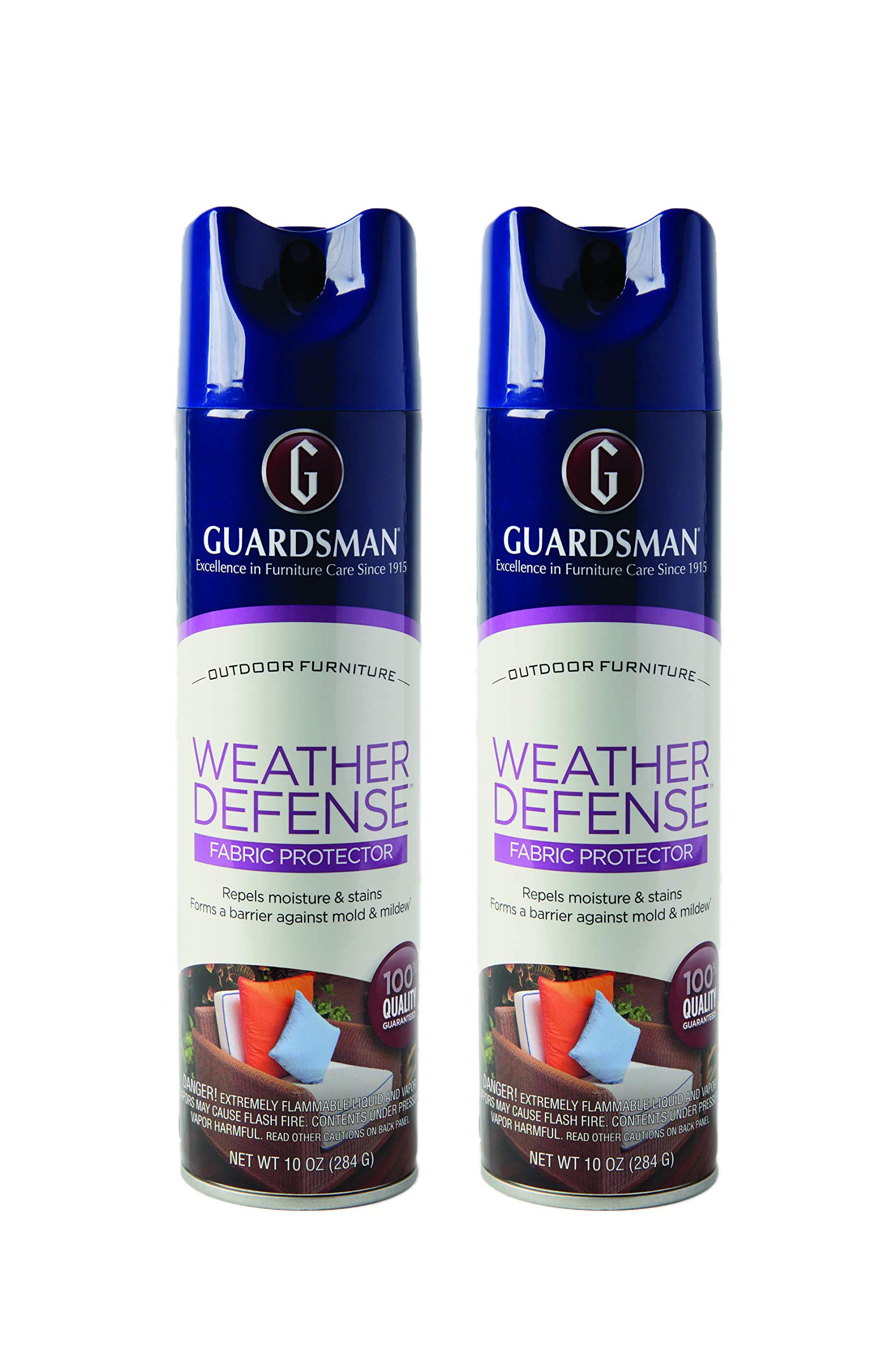 Guardsman 462000 Weather Defense Outdoor Fabric Furniture Protector - Repels Moisture and Stains, 10 Fl Oz 2pack