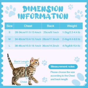 6 Pcs Cat Recovery Suit Kitten Recovery Suit Surgical Abdominal Skin Anti Licking Pajamas for Cats E Collar Alternative for Cats and Dogs After Surgery Wear, 6 Colors (Medium)