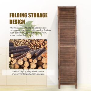 Room Divider 4 Panels, 5.75FT Wooden Room Divider Wall Folding Privacy Screens Freestanding Partition for Home Office Bedroom