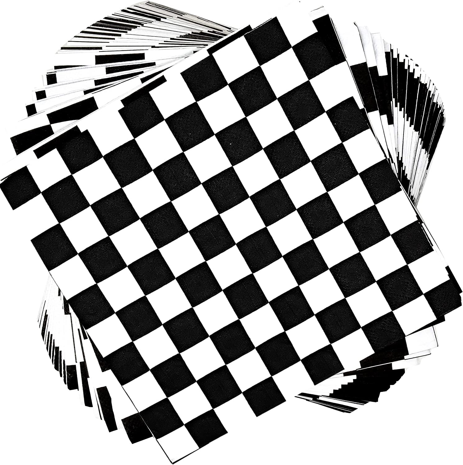 40Pcs Checkered Flag Napkins Race Car Birthday Party Supplies Disposable Racing Party Napkins Black and White Dessert Paper Napkins for Baby Shower Racing Themed Party Decorations Favors