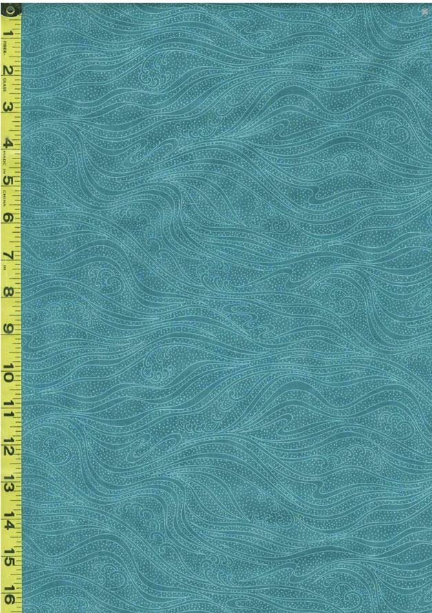 Tonal Blender Fabric - Kona Bay - in The Beginning - Color Wave Movement - by The Half Yard (Ocean - 16)