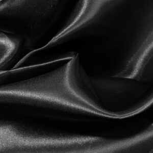 VACVELT Charmeuse Satin Fabric by The Yard, 60 Inch Wide Black Satin Fabric Shiny & Soft Cloth Fabric, Silky Satin Fabric for Bridal Dress, Wedding Decorations, Crafts, Sewing, Draping (1 Yard)