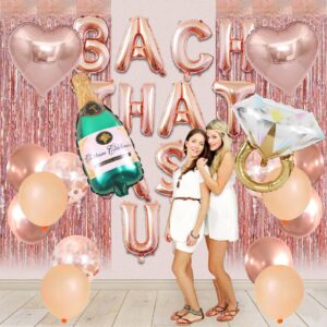 Wekayli Bachelorette Party Bach That Balloon Banner Brunch Bridal Shower Party Decorations Nash Bachelorette Party Sign Rose Gold Floral Decorations for Bridal Shower Bar