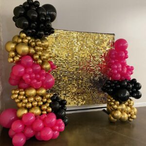 Bonropin Hot Pink Balloons 130pcs Hot Pink Balloons Garland Arch Kit 5/10/12/18 Inch Different Sizes Hot Magenta Latex Balloons for Baby Shower Birthday Wedding Bridal Princess Theme Party Decorations