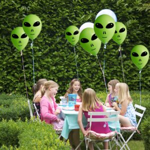 Oringaga 50PCS Green Alien Party Balloons - Outer UFO Space Alien Themed Birthday Baby Shower Party Decorations Supplies Decor Balloon