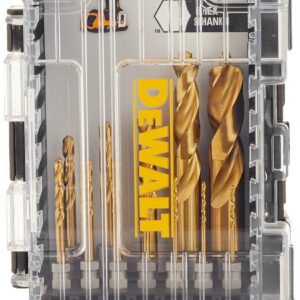 DEWALT Drill Bit Set, Titanium Impact Ready, Ideal for Metal, Wood, and Plastic, 12 Piece (DD5152)