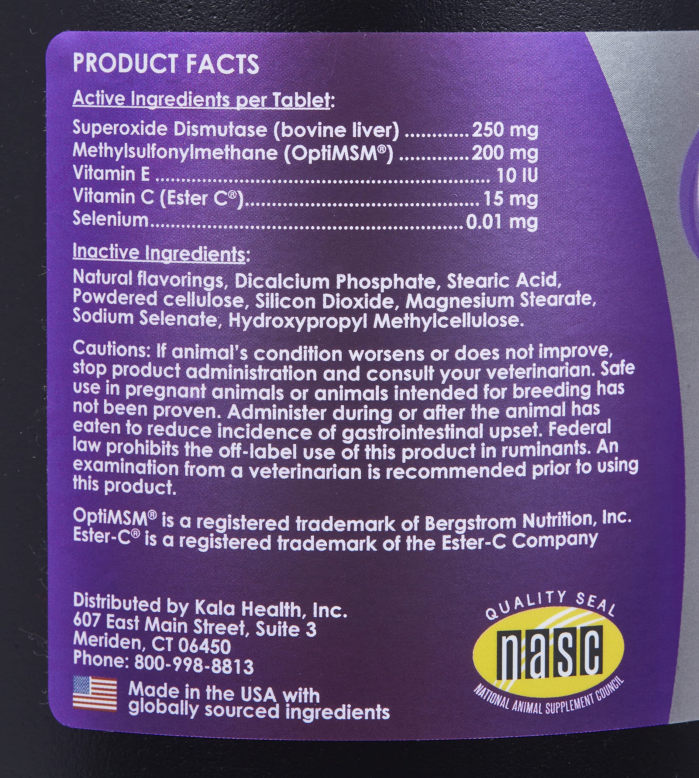 PeakTails Daily Defense Antioxidant Supplement for Dogs, Immune Support, Anti Itch & Skin Allergies, Contains MSM, Superoxide Dismutase, Selenium and Vitamin C & E, 350 Chewable Tablets, 350 Count