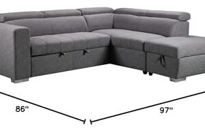 58943 Sectional, Grey