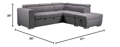 58943 Sectional, Grey