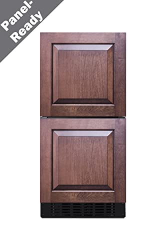 Summit Appliance ASDR1524PNR 15" Wide 2-Drawer All-Refrigerator; Panel-ready Drawer Fronts (Panels Not Included); 1.7 cu.ft Capacity; Frost-Free Operation; Stainless Steel Cabinet and Door