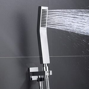 JEMITA Slim Handheld Shower Head Wall Mounted Connector Brass Chrome Handheld Water Saving Shower Heads (Color : Hand Shower Only)