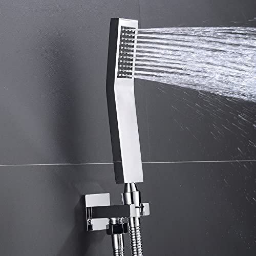 JEMITA Slim Handheld Shower Head Wall Mounted Connector Brass Chrome Handheld Water Saving Shower Heads (Color : Hand Shower Only)