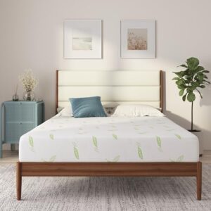 napqueen twin xl size mattress, 12 inch anula green tea infused memory foam mattress, twin xl size mattress bed in a box, certipur-us certified mattress