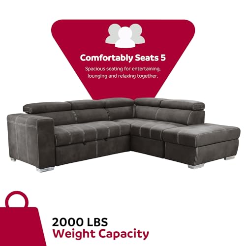 58943 Sectional, Grey