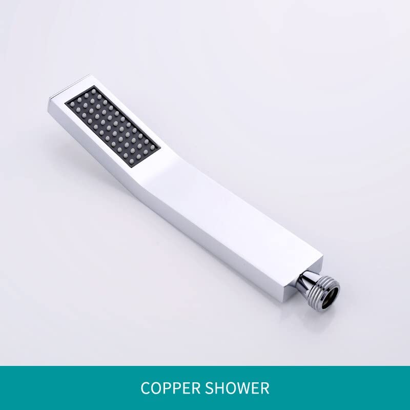 JEMITA Slim Handheld Shower Head Wall Mounted Connector Brass Chrome Handheld Water Saving Shower Heads (Color : Hand Shower Only)