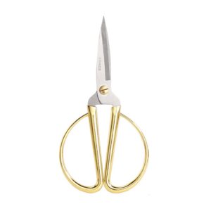 aemoe 5 inch all stainless steel sewing scissors, sharp tailor scissors for embroidery, sewing, craft, diy art work & daily use for home office school gold