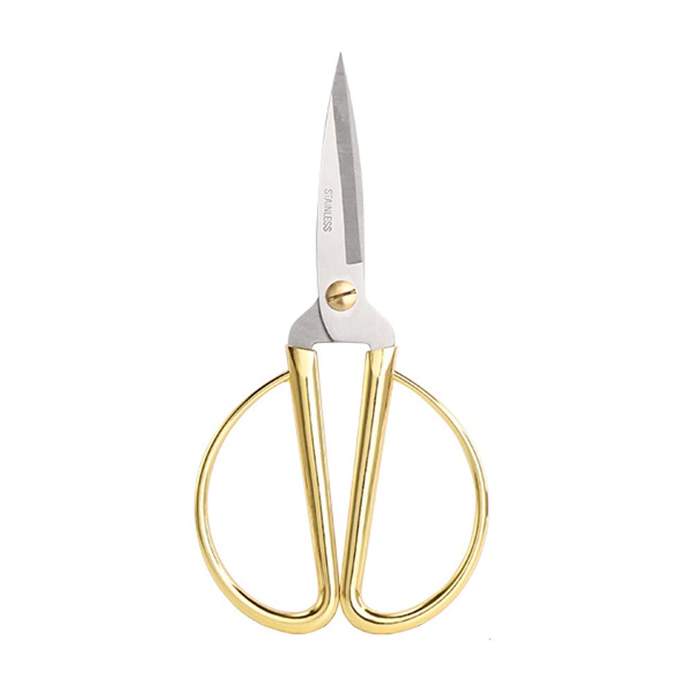 Aemoe 5 Inch All Stainless Steel Sewing Scissors, Sharp Tailor Scissors for Embroidery, Sewing, Craft, DIY Art Work & Daily Use for Home Office School Gold