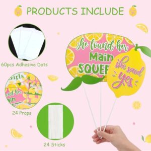 Lemon Bridal Shower Decorations She Found Her Main Squeeze Photo Booth Props Lemon Citrus Party Supplies - Set of 24