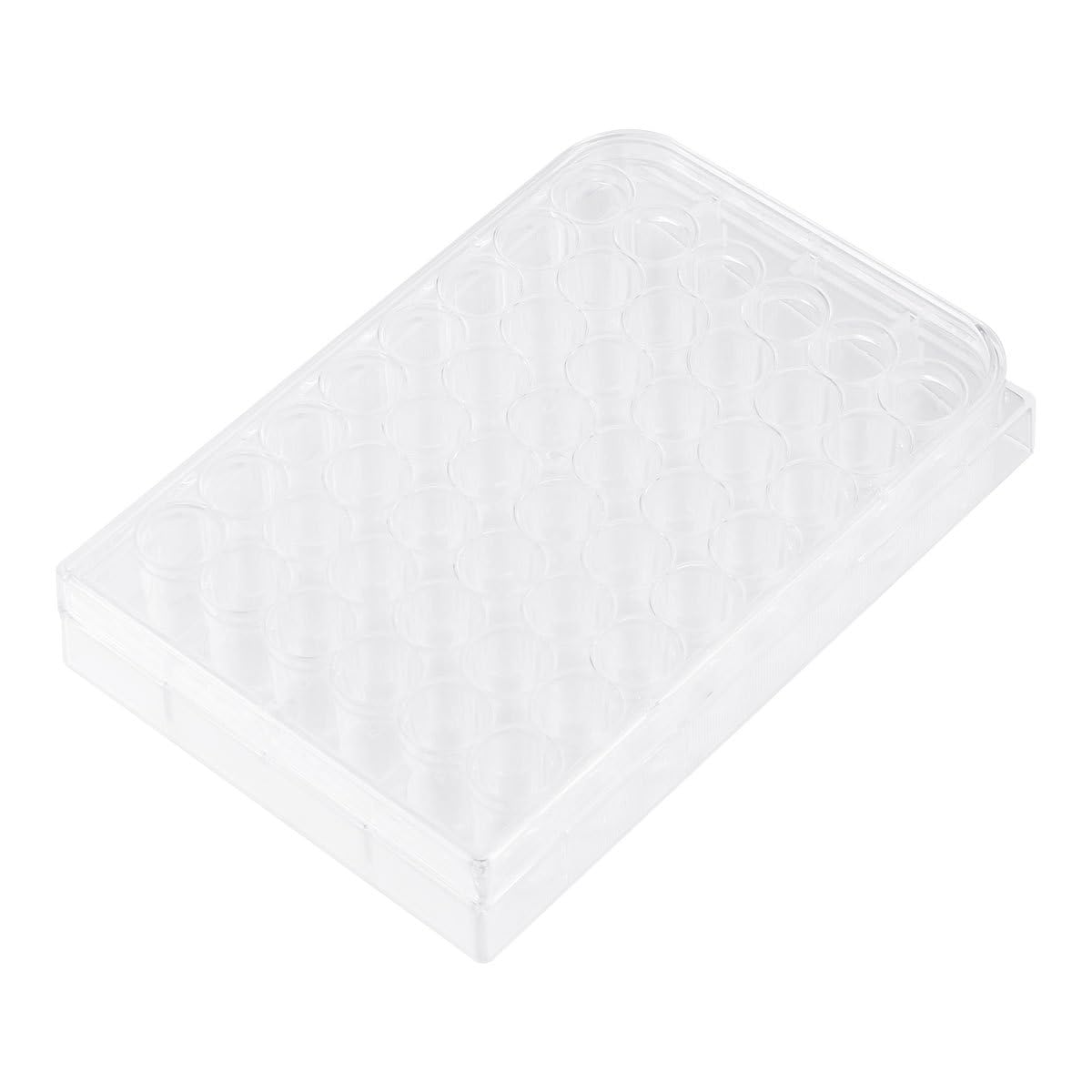 TEHAUX 48 Holes Disposable Serving Tray Pill Filler Tray Tube Rack for Lab Equipment Well Cap Ceramic Tray Tissue Culture Plate Tissue Culture Kit Tool Tray Tools Cub Ceramics