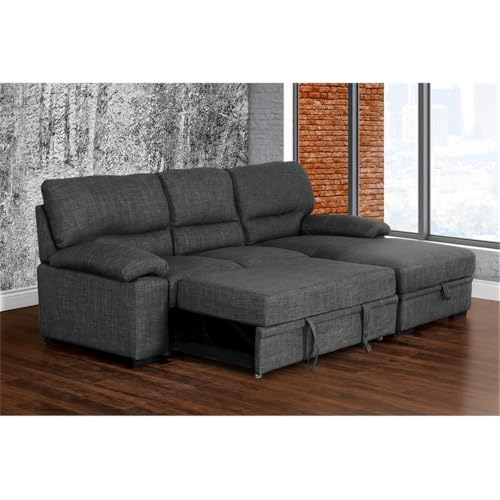 Primo Jordan L-Shaped Sleeper Sectional Sofa with Storage - Versatile 93 in. Pull-Out Sofa Bed with Hidden Storage for Living Rooms