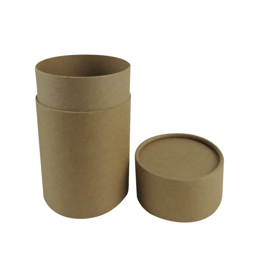 WENPACK 12Pack Paperboard Tube with Lid Round Cardboard Box Container (3.22" D*6.62" H, Kraft)