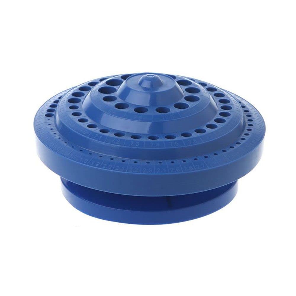 HomeSoGood Drill Bit Storage Holder Case 1-13mm Drill Bit Storage Box Round Shape Organizer Stand Household Rotatable Drill Rack(Blue)