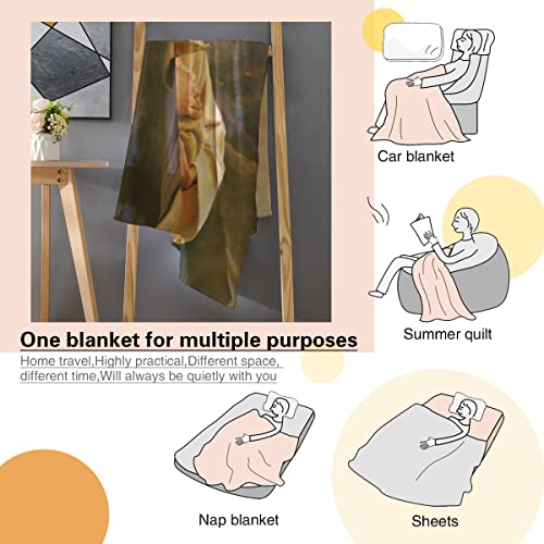 Funny Keanu Reeves Blanket Saint-K Holding Baby-Y Blanket Ultra-Soft Throw Blanket Home Decor Gift for Children/Adults 50in×40in