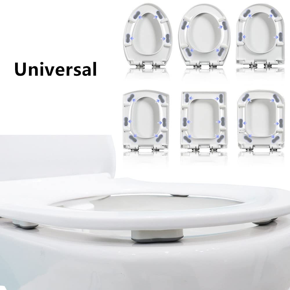 Bidet Toilet Seat Bumper 8 Pcs Bidet Attachment for Toilet，Universal Seat Bumper Kit Replacement Bumpers with Strong Adhesive， Reduce The Noise，Stop The Toilet from Sliding