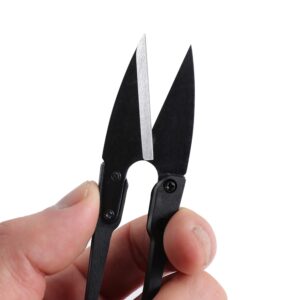 4 Inch Bonsai Pruning Scissors, Bud And Leaves Trimmer Yarn Thread Cutter Snips Trimming Supplies, Gardening Clippers Flower, thread snips, U-shaped sewing scissors, Sewing Scissors (8 Pcs)